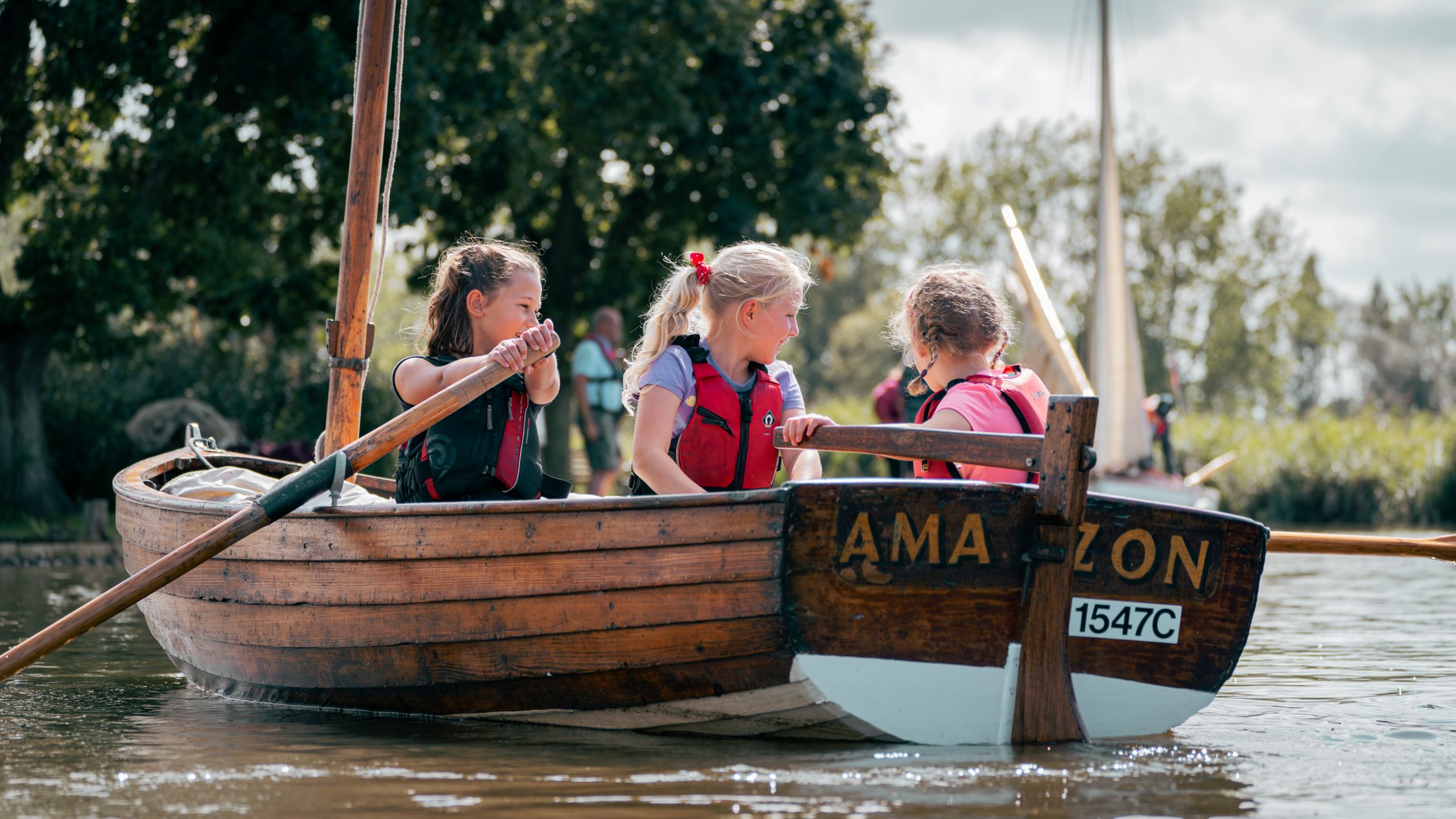 Amazon being sailed by young people